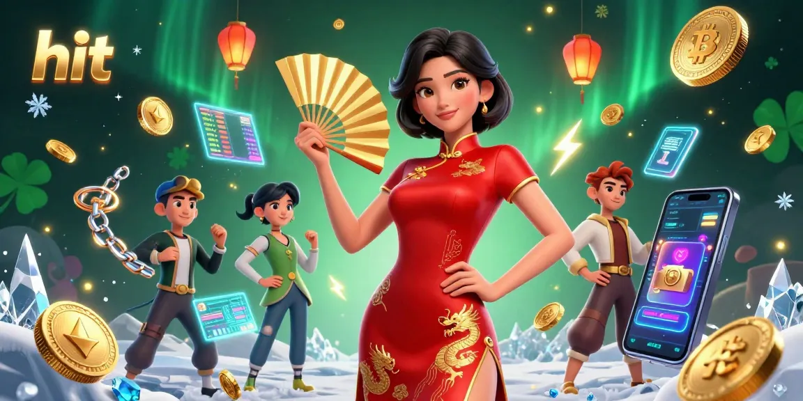 Hit the jackpot with a stunning casino scene featuring confident Asian woman and vibrant elements.