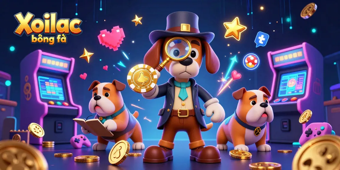 Playing Xoilac bóng đá with a 3D cartoon detective and vibrant casino elements in a colorful scene