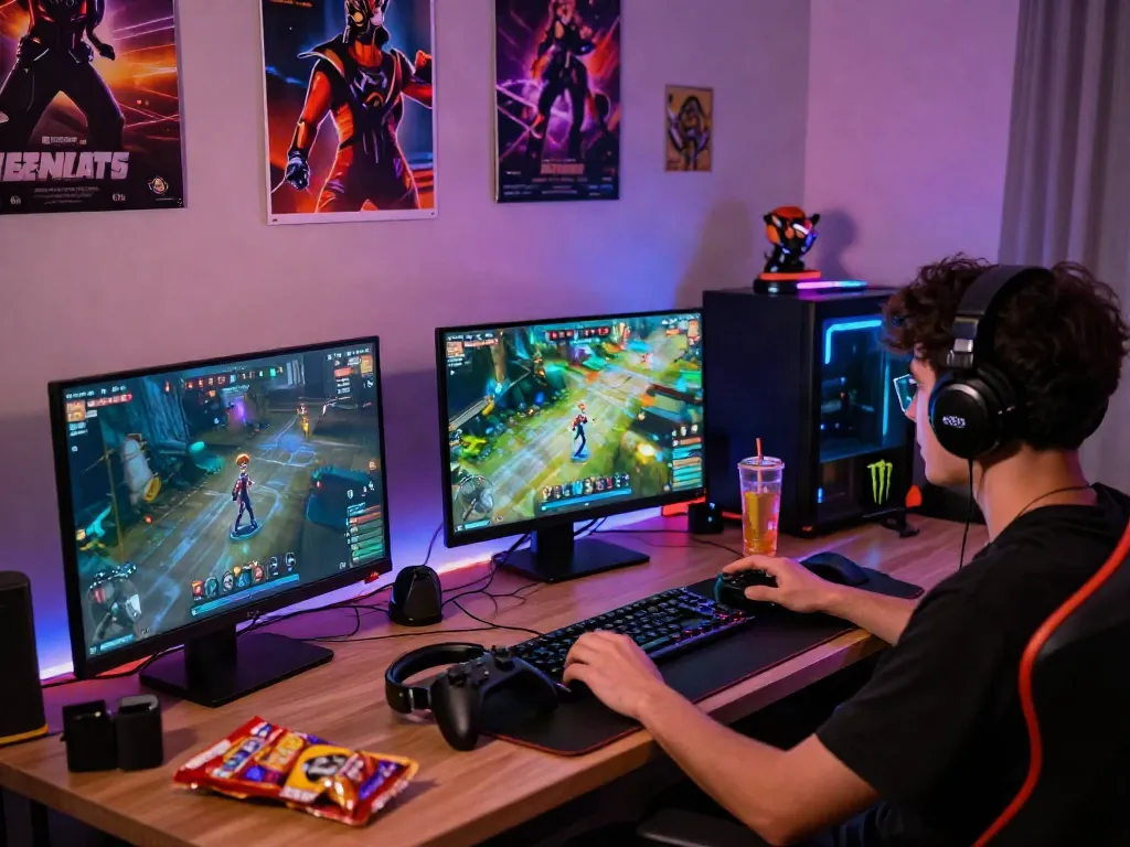 Player engaged in immersive gameplay at https://hitclub3.io/ with vibrant gaming setup.