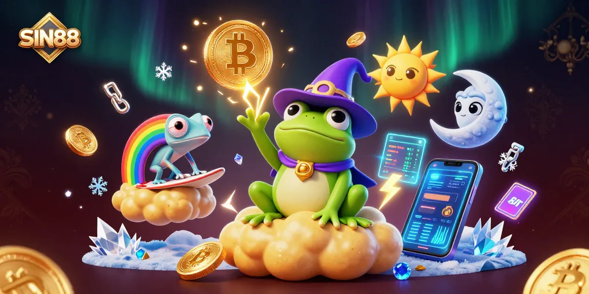 Experience SIN88 excitement with a storm of golden coins and vibrant casino elements.