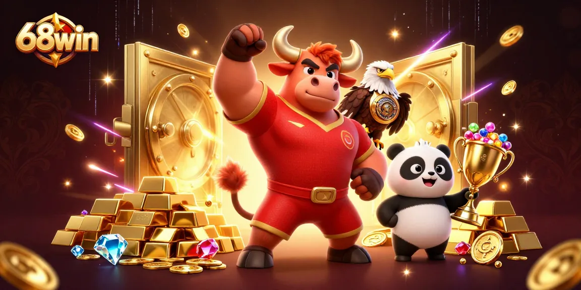 Experience thrilling wins at 68win with a competitive casino ambiance featuring iconic game elements.
