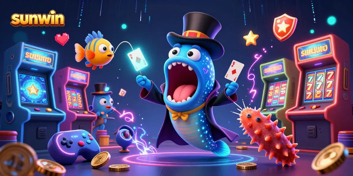 Experience the thrill of sunwin casino games with vibrant characters and colorful gaming elements.