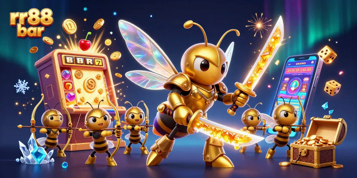 Experience excitement at rr88 bar with an animated scene of 3D characters engaging in casino games.