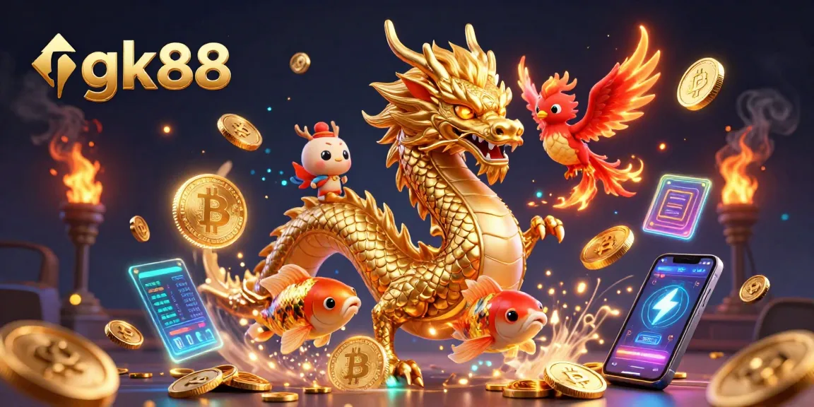 Engage with gk88's immersive casino experience featuring vibrant animated characters and dynamic gaming elements.