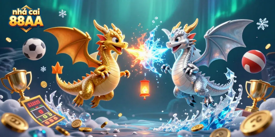 Engage with nhà cái 88AA as twin dragons ignite a thrilling casino adventure.