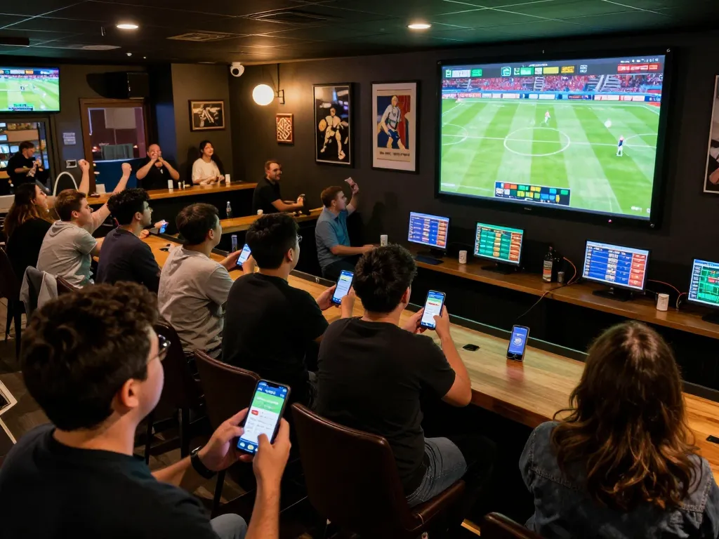Experience live sports betting excitement with sin88 app while enjoying thrilling moments at a lively sports bar.