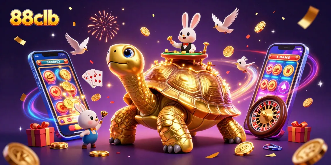 Experience thrilling gaming at 88clb with a vibrant 3D casino scene filled with excitement.