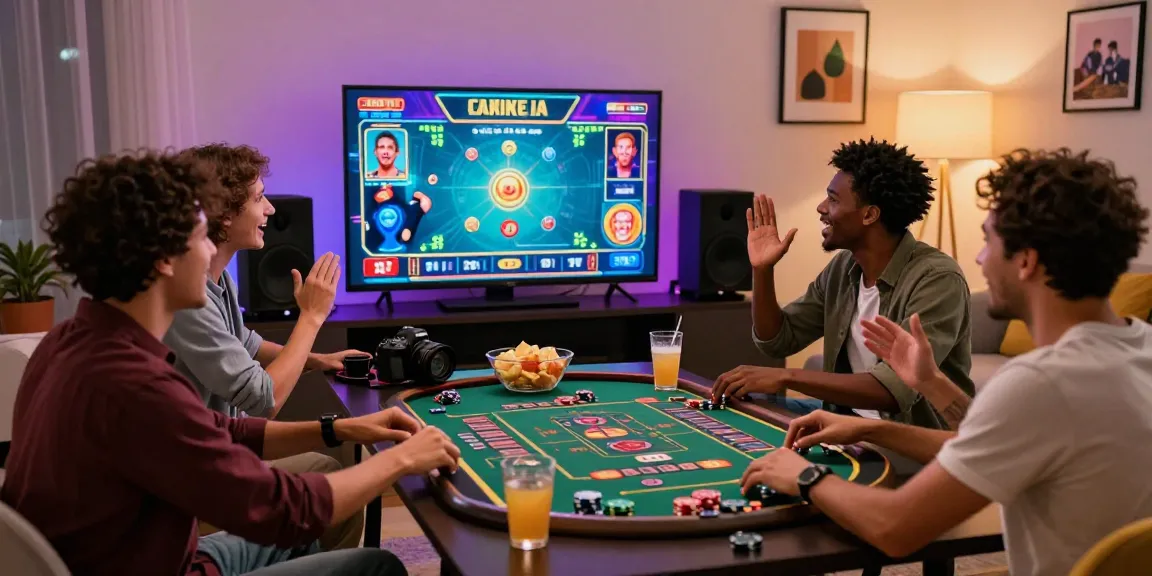 Exciting online casino game scene on MMOO.COM, friends engaged in social gaming with colorful graphics and lively atmosphere.