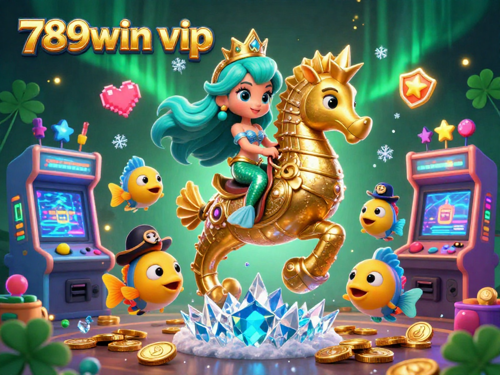 Experience thrilling gaming moments with 789win vip's vibrant underwater adventure featuring a mermaid and a golden seahorse.