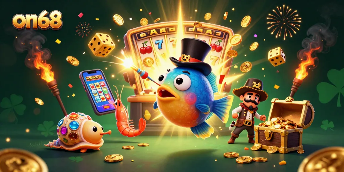 Experience the immersive world of on68 with vibrant characters and exciting casino elements.