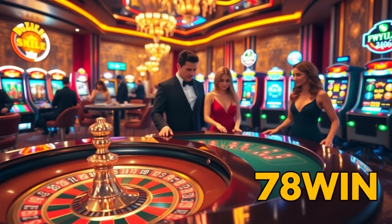 Experience the excitement of 78WIN with glamorous casino elements and engaging gameplay.