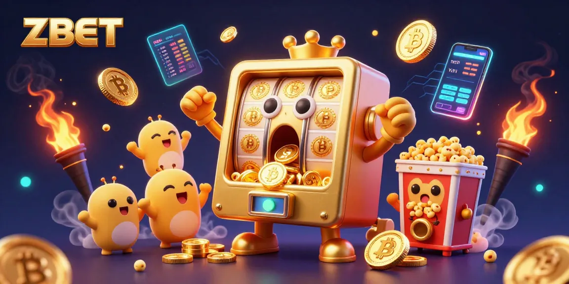 Experience ZBET's thrilling jackpot moments with golden slot machines and crypto excitement.