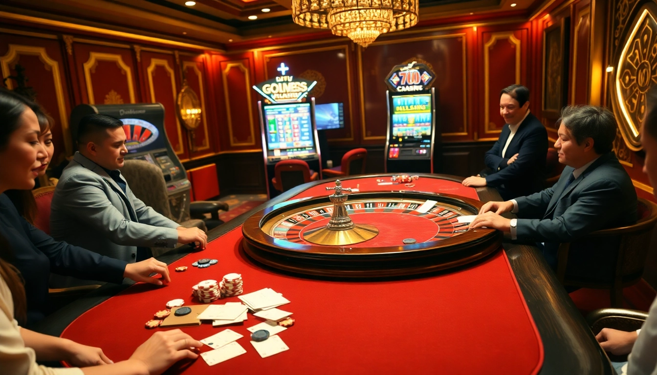 Experience the thrill of gambling at a luxurious casino with 7mcn-themed visuals.
