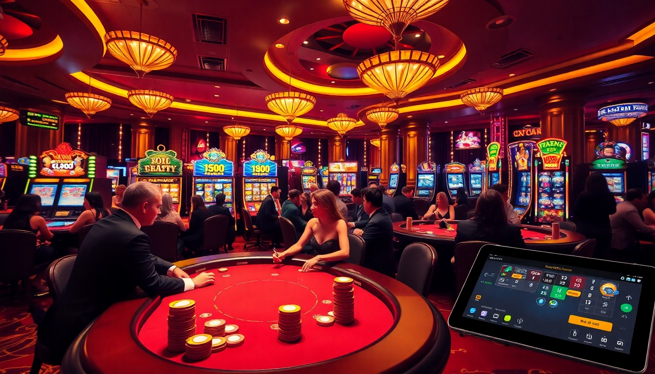 Experience the excitement at https://one88qq.com with vibrant casino scenes featuring poker tables and roulette wheels.